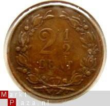 Schitterende 2 ½ cent 1884 - 1