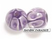 Lampwork Glas Bead 10mm Purple Per Stuk - 1 - Thumbnail