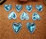 10 rhinestone heart blue, 10 mm - 1 - Thumbnail