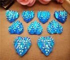 5 resin heart dot blue, 12 mm