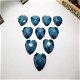 5 resin crack heart dark blue, 12 mm - 1 - Thumbnail