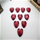 5 resin crack heart red, 12 mm - 1 - Thumbnail