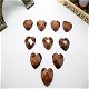 5 resin crack heart brown, 12 mm - 1 - Thumbnail