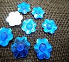 10 rhinestone flower blue, 16 mm - 1