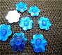 10 rhinestone flower blue, 16 mm - 1 - Thumbnail