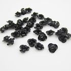 20 metal rose black, 6 mm - 1