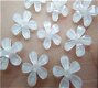 10 resin flower white, 10 mm - 1 - Thumbnail