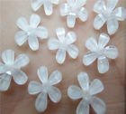 10 resin flower white, 10 mm