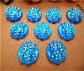 5 resin round dot blue, 12 mm - 1 - Thumbnail