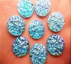 5 resin round flower blue, 12 mm - 1