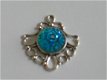 5 resin round flower blue, 12 mm - 6 - Thumbnail