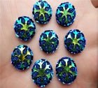 5 resin round snowflake dark blue, 12 mm - 1