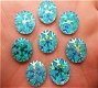 5 resin round snowflake blue, 12 mm - 1 - Thumbnail