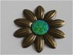 5 resin round snowflake green, 12 mm - 4 - Thumbnail