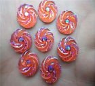 5 resin round swirl red, 12 mm - 1