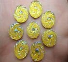 5 resin round swirl yellow, 12 mm - 1