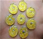 5 resin round swirl yellow, 12 mm - 1 - Thumbnail