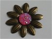 5 resin round stone pink, 12 mm - 2 - Thumbnail