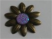 5 resin round stone purple 12 mm - 2 - Thumbnail