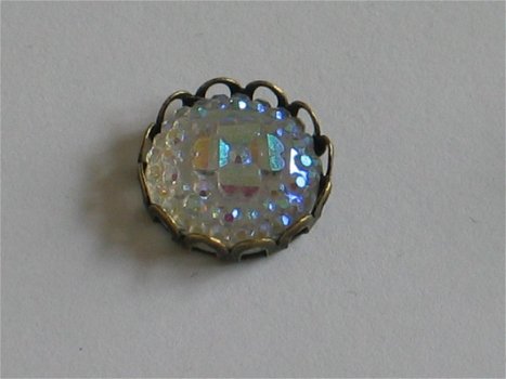 5 resin round gem clear, 12 mm - 3