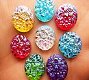 5 resin round flower mix, 12 mm - 1 - Thumbnail