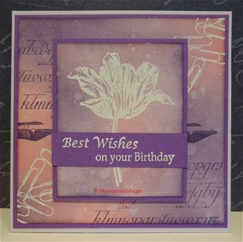 Verjaardagskaart 26: Best Wishes (MAIL ART) - 1