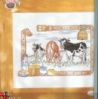 borduurpatroon 4379 schilderij met koeien - 1