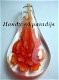 Grote Hanger Glas Pendant Red 32 x 58mm - 1 - Thumbnail