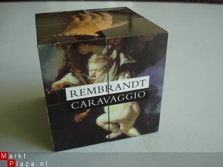 kubus met schilderijen van Rembrandt / Carvaggio heel apart - 1