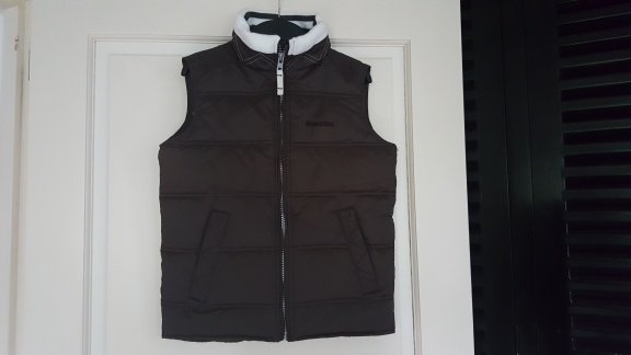 Gaastra donker bruine donzen bodywarmer maat 128 nieuwstaat - 1