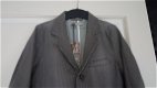 CKS taupe wit gestreepte blazer colbert jasje grote print achterpand nieuw maat 128 - 2 - Thumbnail