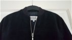 Armani diep donker blauwe suede bomber jack maat 8/128 - 2 - Thumbnail