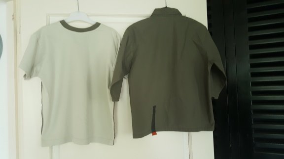 IKKS leger groene set shirt en blouse maat 116 - 3