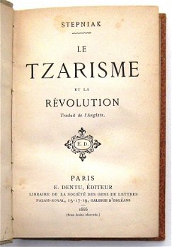 Le Tzarisme et la Revolution 1886 Stepniak - Rusland Polen - 1