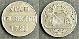 Zilveren duit Utrecht 1781 - 1 - Thumbnail