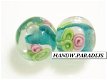 Lampwork Glass Beads 10mm Green Per Stuk - 1 - Thumbnail