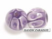 Lampwork Glas Bead 10mm Purple Per Stuk - 1 - Thumbnail