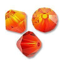 Swarovski 5301 Fire Opal 8mm Per Stuk