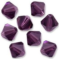 Swarovski 5328 Amethyst 8mm Per Stuk