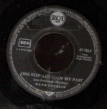 Hank Locklin - One Step Ahead Of My past - C&W - vinylsingle - 1