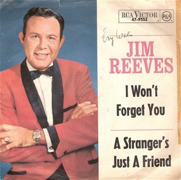 Jim Reeves - I Won't Forget You - C&W - vinylsingle - 1