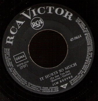 Jim Reeves - It Hurts So Much - C&W - vinylsingle - 1