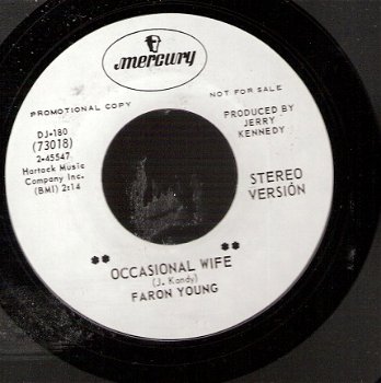 Faron Young - Occasional Wife - C&W - vinylsingle -PROMO - 1