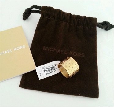 Echte singn. Michael Kors ring edelstaal verguld, met certificaat, maat 18 - 3