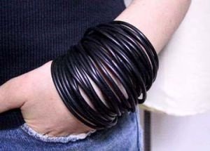 rubberen armbandjes zwart rubber armband gothic madonna - 4