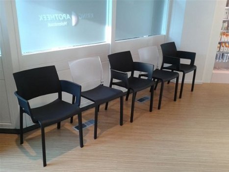 Kunststof design stoel Fi tr zwart met transparant - 4