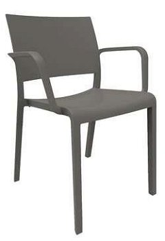 Nieuw kunststof design stoel Fi met smalle arm, div kleuren. - 3