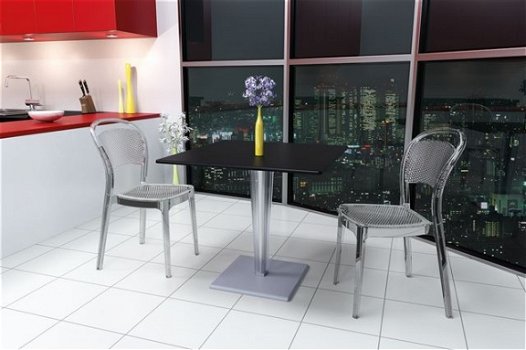 Design stoel Bee wit en zwart glans & transparante kleuren - 1