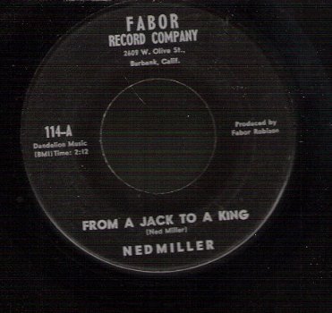 Ned Miller -From a Jack To A King -Parade of Broken Hearts-C&W vinylsingle -US press 1962 - 1