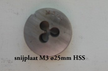 Snijplaat Metrisch 3 HSS - 1